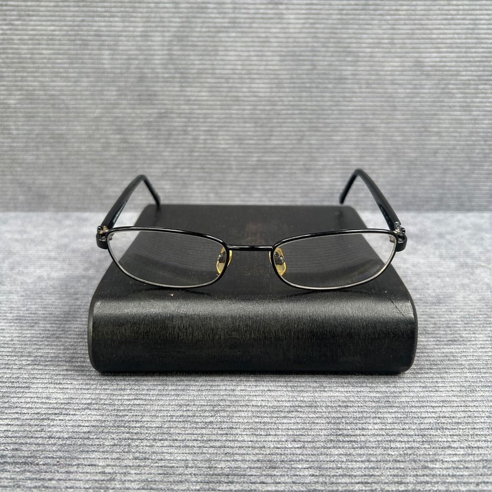 Emporio Armani 104-S 706 Black Rectangle y2k Eyeglasses Made In Italy Large 135